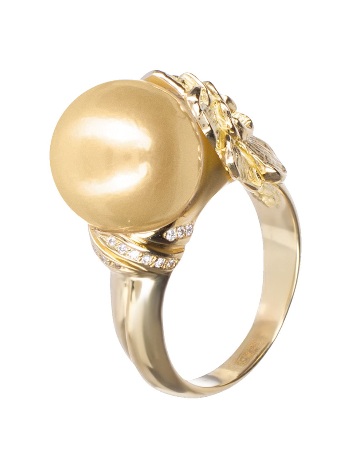 Золотое кольцо с жемчугом 1741-25