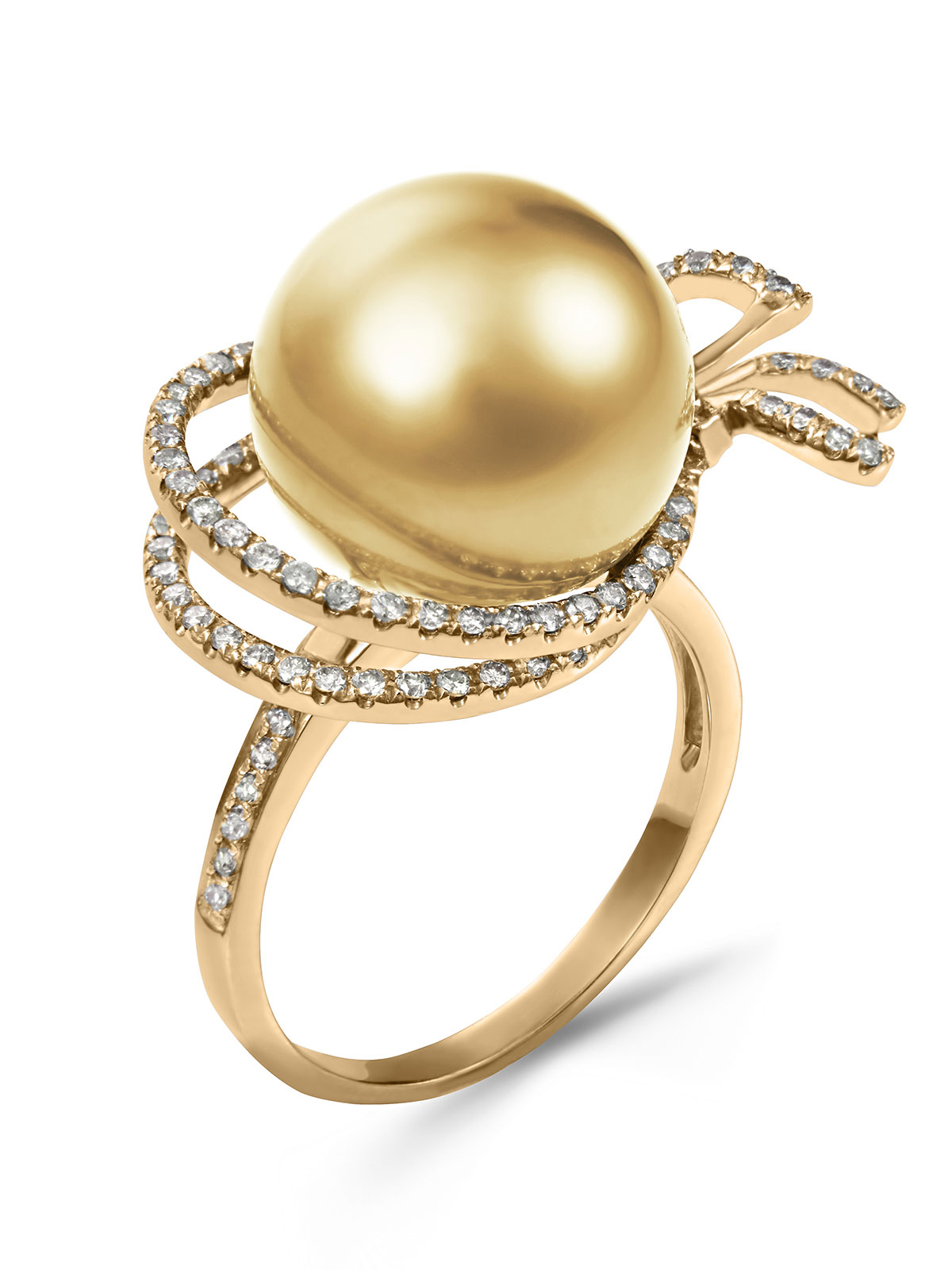 Золотое кольцо с жемчугом 110837-25