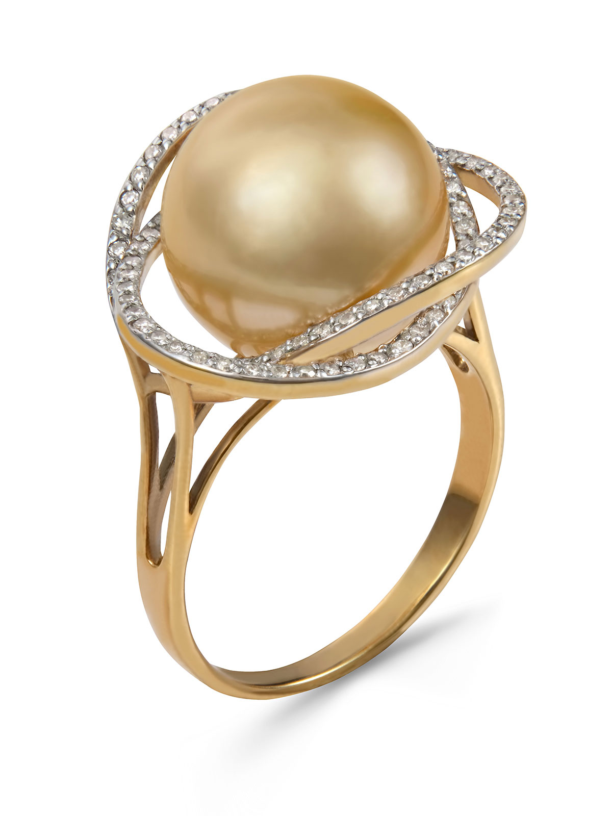 Золотое кольцо с жемчугом К51-25