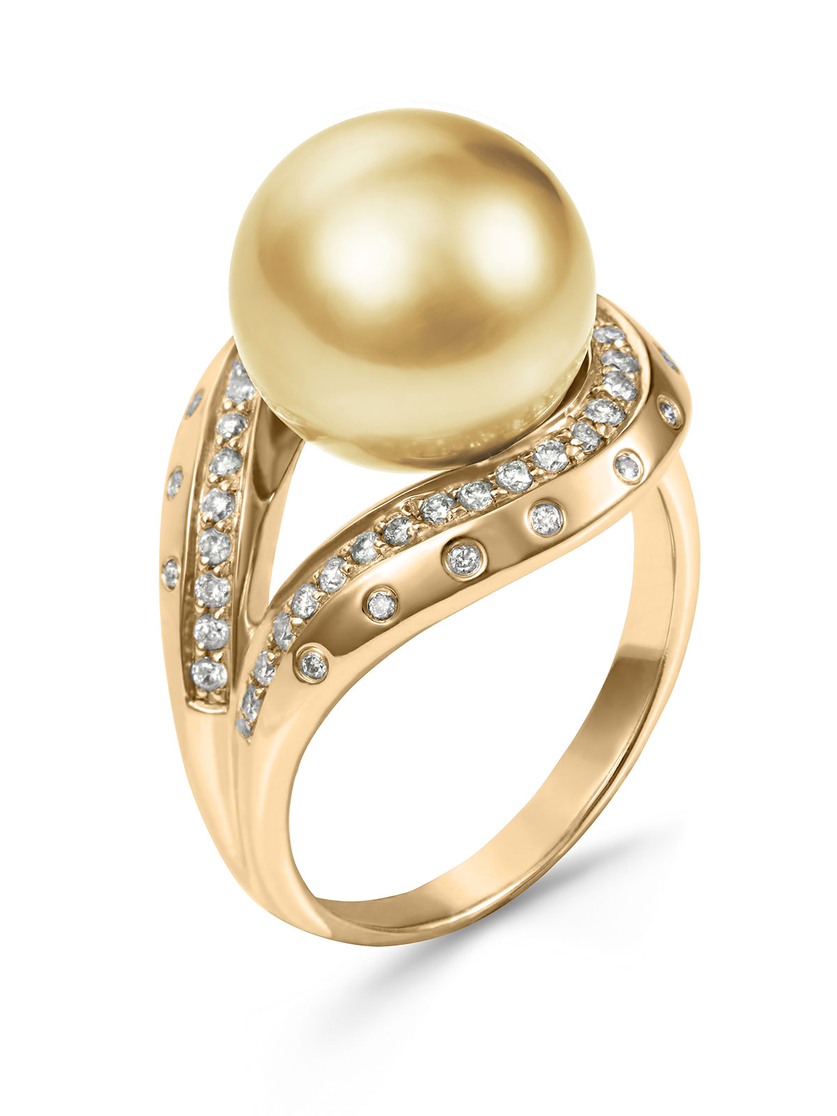 Золотое кольцо с жемчугом К31-25