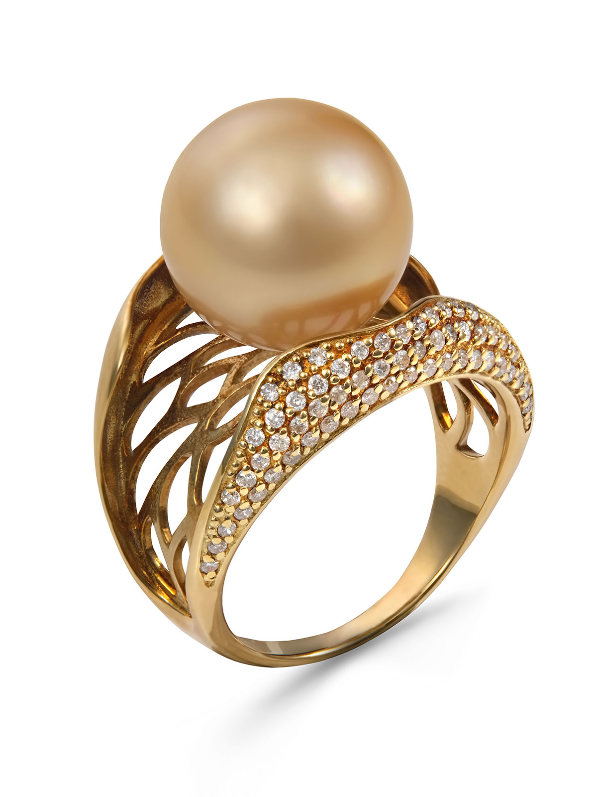 Золотое кольцо с жемчугом К13-25