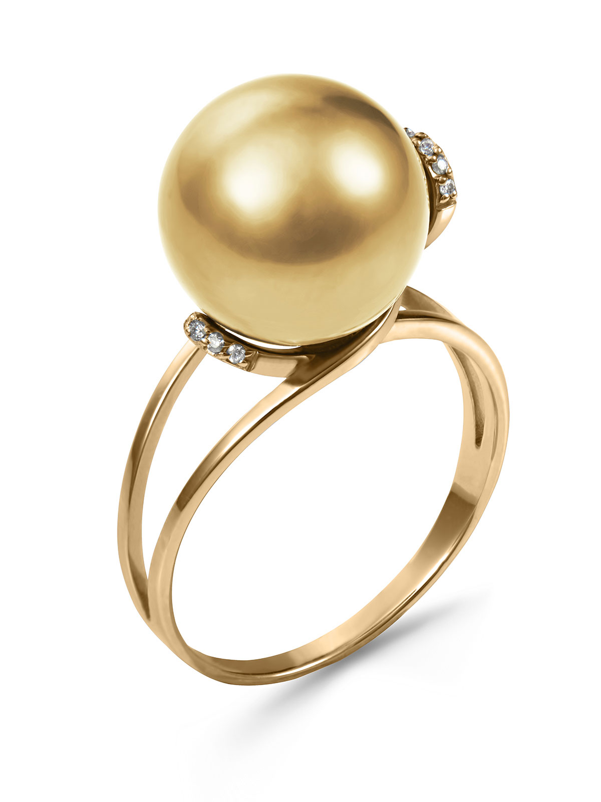 Золотое кольцо с жемчугом К25-25